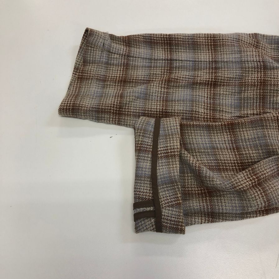 美品◆ペンドルトン ジップアップブルゾン チェック ベージュ系 メンズ サイズM PENDLETON 【AFB11】