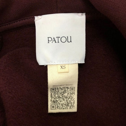 美品◆パトゥ プルオーバーパーカー メダイヨンロゴ クロップド丈 ボルドー レディース サイズXS PATOU 【AFB30】