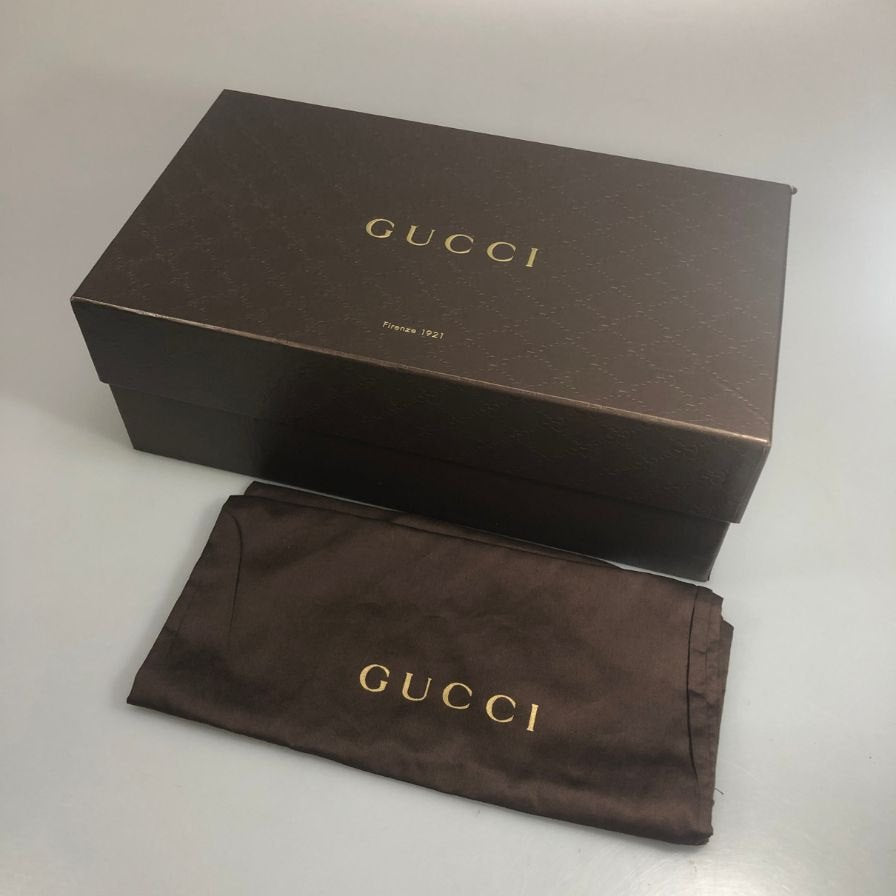 グッチ レザーシューズ ビットローファー ヌバック1953コレクション イタリア製 メンズ サイズ6.5 グリーン系 GUCCI 約25.5cm【AFD3】