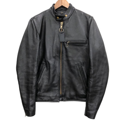 中古■バンソン レザージャケット シングル ライダース TYPE-B 牛革 カウレザー ブラック メンズ サイズ34 Vanson 【AFG1】