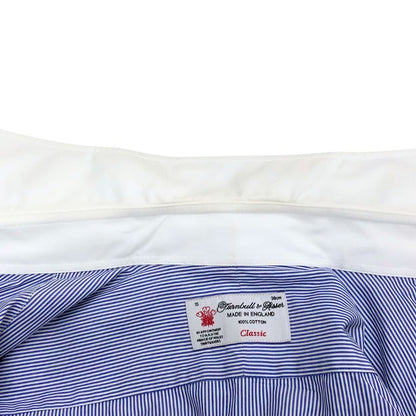 ターンブル＆アッサー ワイシャツ クレリック ストライブ ブルー系 サイズ15 メンズ Turnbull&Asser【LA】