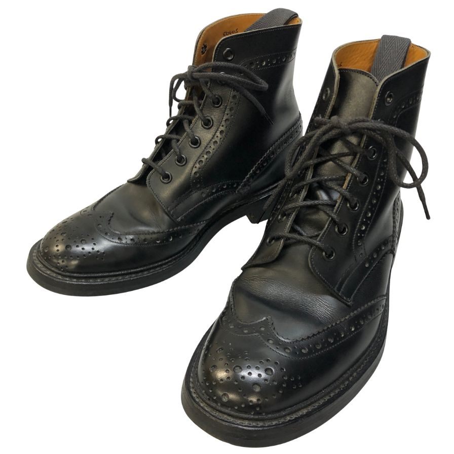 トリッカーズ M2508 ブーツ カーフ ブラック メンズ サイズ7.5 Tricker's ブーツ 約25.5cm【LA】【中古】