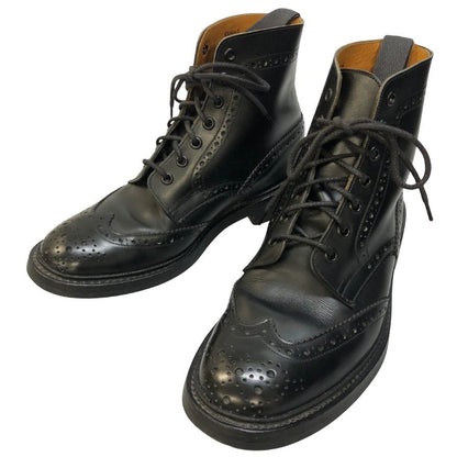 トリッカーズ M2508 ブーツ カーフ ブラック メンズ サイズ7.5 Tricker's ブーツ 約25.5cm【LA】【中古】