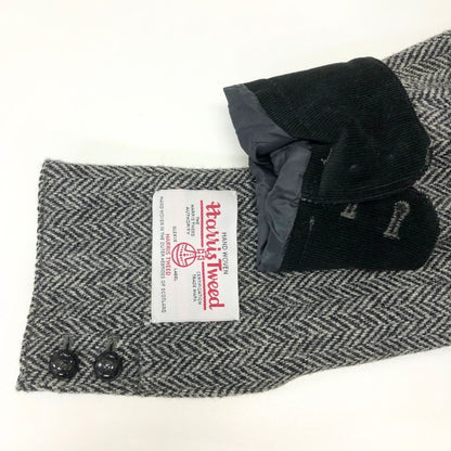 新品同様◆コレクティブ ハリスツイード テーラードジャケット ツイード ウール ヘリンボーン グレー メンズ サイズ2 Collective Harris Tweed 【AFA14】