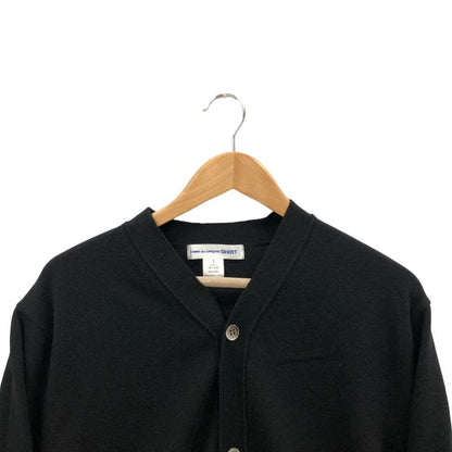 美品◆コムデギャルソンシャツ 12ゲージウールカーディガン ウール FN-N008 メンズ サイズS ブラック COMME des GARCONS SHIRT 【AFB45】