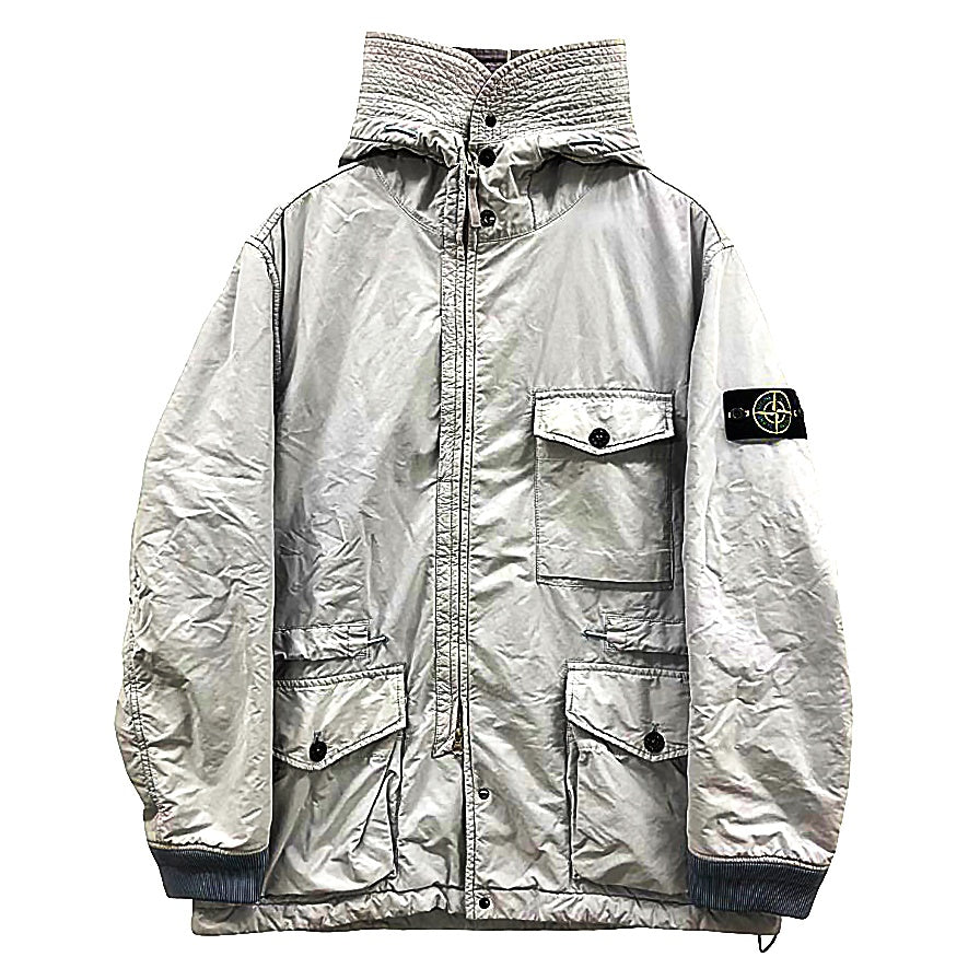 美品◆ストーンアイランド フードジャケット DAVID LIGHT-TC 751541131 メンズ サイズXXL グレー系 STONE ISLAND 【AFA3】