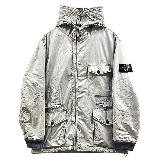 美品◆ストーンアイランド フードジャケット DAVID LIGHT-TC 751541131 メンズ サイズXXL グレー系 STONE ISLAND 【AFA3】