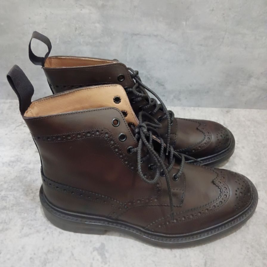 トリッカーズ カントリーブーツ ストウ カーフ エスプレッソ メンズ サイズUK7 Tricker's ブーツ 約25.5cm【LA】【中古】