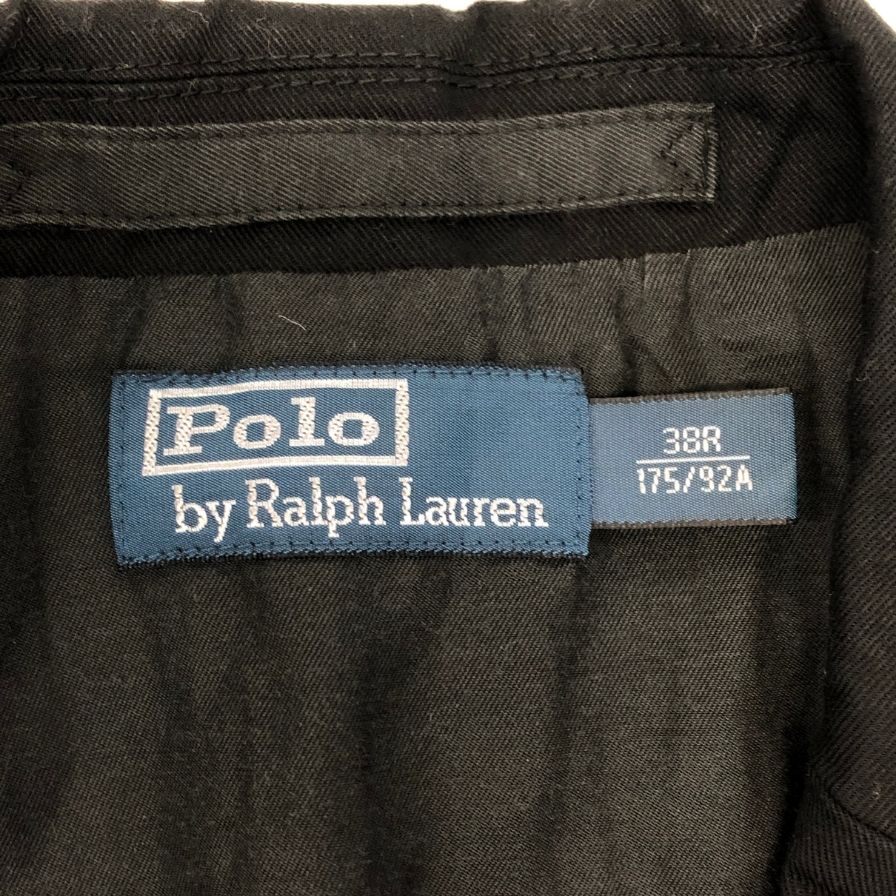 美品◆ポロラルフローレン テーラードジャケット 3B ブラック メンズ サイズ38R Polo Ralph Lauren 【AFB10】