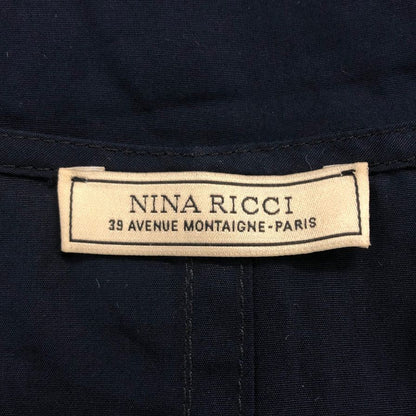 美品◆ニナリッチ ワンピース コットン サイズ38 レディース ネイビー NINA RICCI 【AFB9】