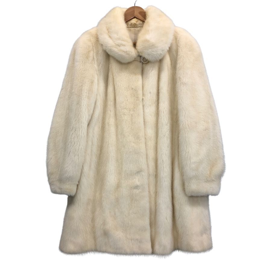 サガミンク 銀サガ ハーフコート ミンク ファー アイボリー サイズF レディース SAGAMINK【AFF22】