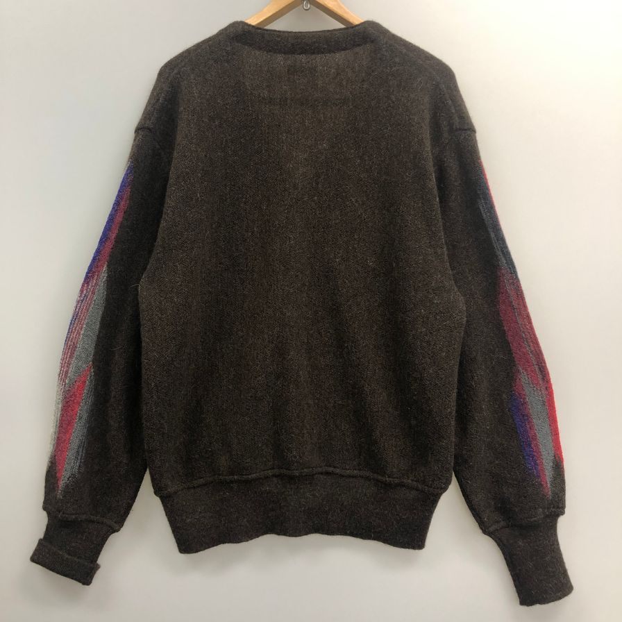美品◆ヨネトミ コーヘン ウール アルパカ カーディガン メンズ サイズ L マルチカラー 米富 KOOHEM 【AFB3】