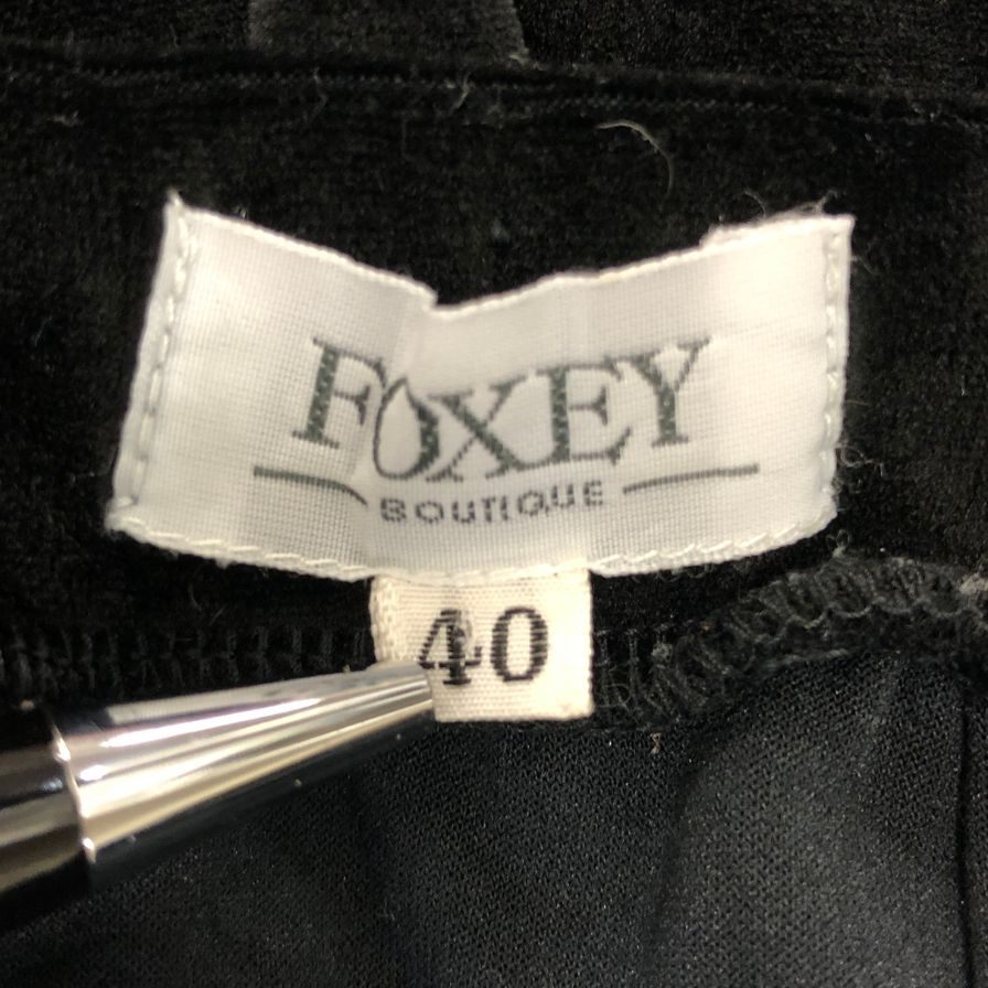 フォクシー ニューヨーク スカート ベロア レディース  サイズ40 ブラック FOXY NEW YORK【AFB17】