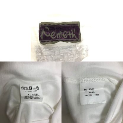 中古◆ネメス Tシャツ フロントプリント ホワイト サイズタグ欠損 メンズ NEMETH 【AFB43】