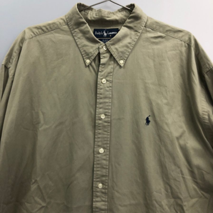 美品◆ラルフローレン ボタンダウンシャツ 90S BLAKE グリーン メンズ サイズXXL Ralph Lauren 【AFB10】
