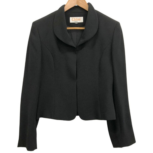 美品◆クロエ フォーマル テーラードジャケット 喪服 冠婚葬祭 ポリエステル ブラック レディース サイズ9AR Chloe FORMAL 【AFB5】