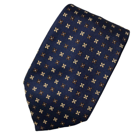 アンジェロフスコ ネクタイ 柄 シルク ネイビー メンズ Angelo Fusco【AFI18】