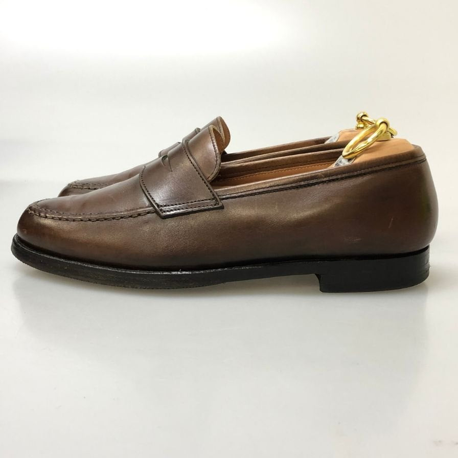 クロケット&ジョーンズ レザーシューズ ローファー ボストン ダークブラウン サイズUK5.5E メンズ Crockett&Jones 約24.0cm【AFD4】
