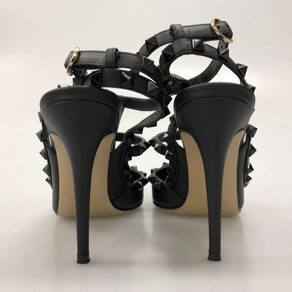 ヴァレンティノガラヴァーニ ヒールパンプス ストラップ ロックスタッズ ブラック レディース サイズ37 VALENTINO GARAVANI 約23.5cm【AFC47】