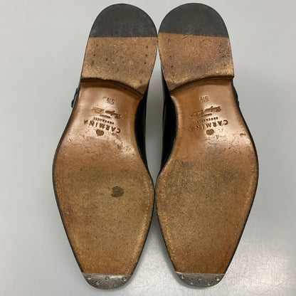 カルミナ トレーディングポスト別注 ダブルモンクシューズ 80544 ボックスカーフ レインラスト ブラック メンズ サイズ5.5E CARMINA ビジネスシューズ 約24.0cm【LA】【中古】