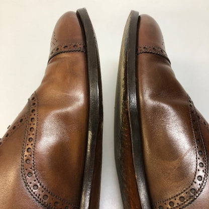 エドワードグリーン レザーシューズ セミブローグ カドガン 202ラスト ブラウン UK9.5E EDWARD GREEN CADOGAN ビジネスシューズ 約28.5cm【LA】【中古】