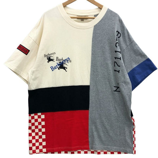 中古◆バーバリー Tシャツ パネルデザイン サイズXL メンズ 総柄 Burberry 【AFB8】