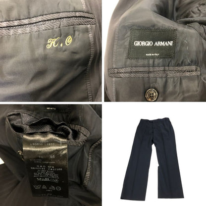ジョルジオアルマーニ スーツ セットアップ シングル 2B ストライプ ネイビー メンズ サイズ46 GIORGIO ARMANI【AFB48】