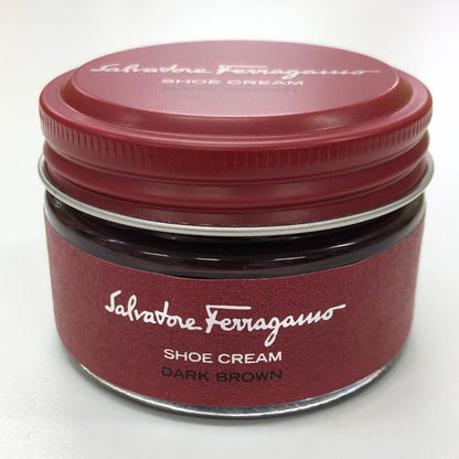 サルヴァトーレ フェラガモ クリーム 補色 靴磨き シュー クリーム ダーク ブラウン 55g Salvatore Ferragamo Shoe CREAM【AFI14】【中古】
