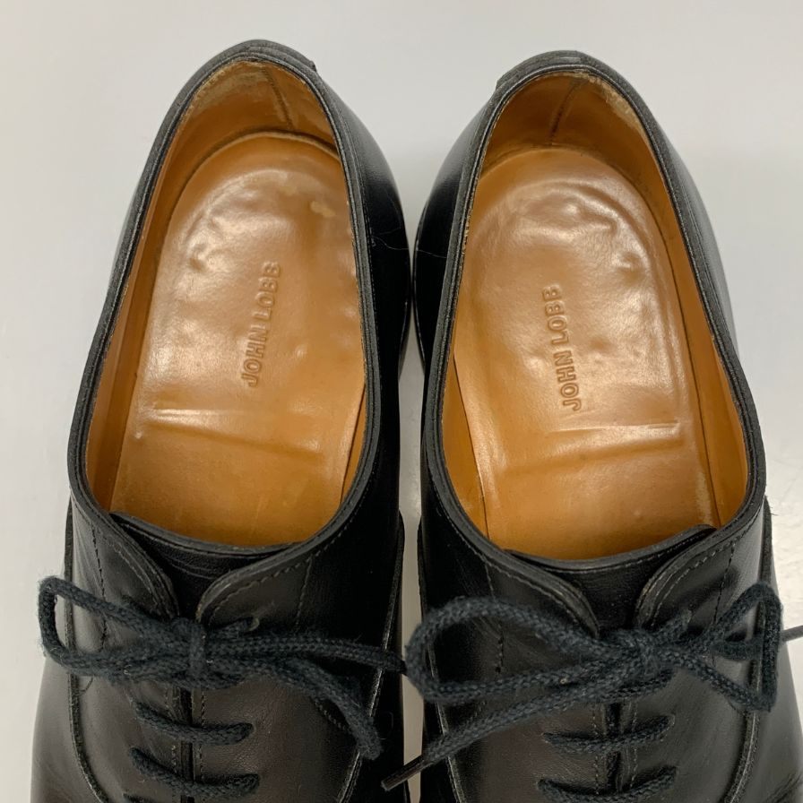 ジョンロブ シティ2 ストレートチップ カーフ ブラック UK6.5E メンズ JOHNLOBB CITY2 ビジネスシューズ 約25.0cm【LA】【中古】