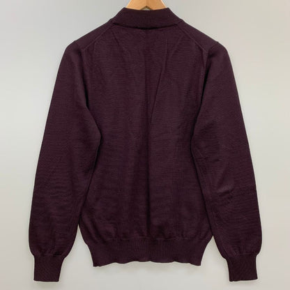 美品◆グランサッソ セーター モックネック ウール ニット メンズ サイズ44 パープル  GRAN SASSO 【AFB35】