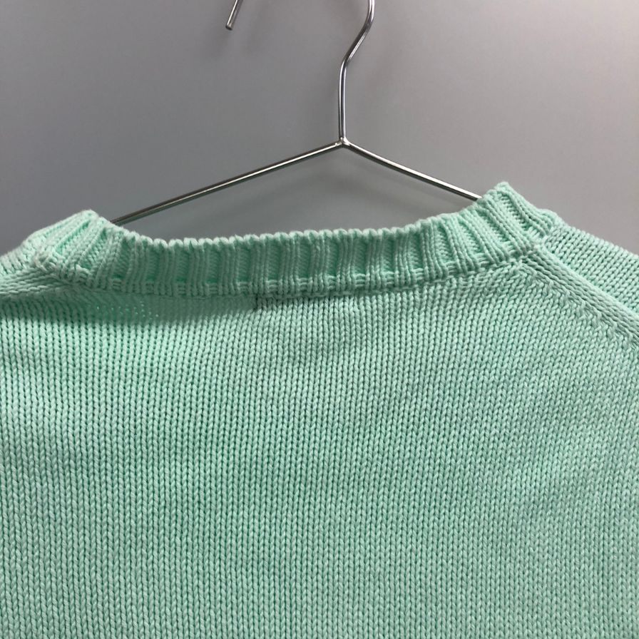 美品◆クルチアーニ クルーネックニット グリーン系 メンズ サイズ50 cruciani 【AFB5】