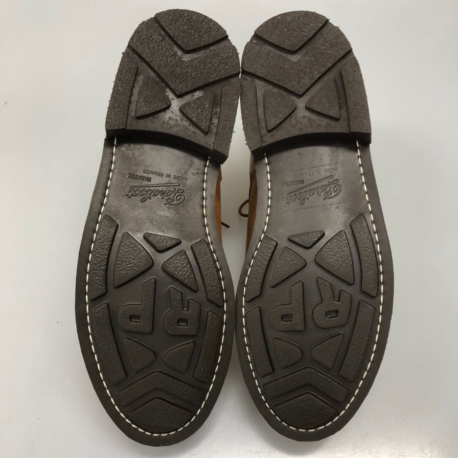 パラブーツ レザーシューズ Uチップ シャンボード リス レザー 710703 ブラウン メンズ サイズ8 Paraboot CHAMBORD ビジネスシューズ 約26.5cm【LA】【中古】