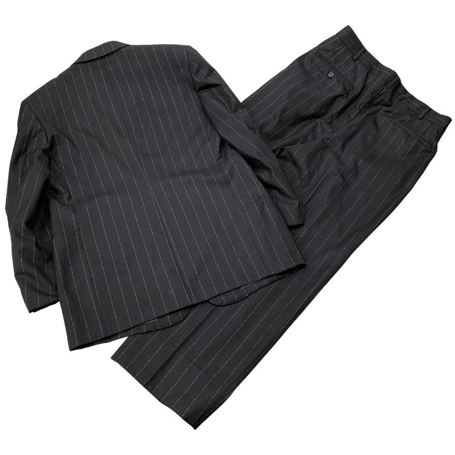【2XL】美品✨KANSAI セットアップ ストライプ グレー SPIRALGIRL セットアップ サイドカッティングストライプ