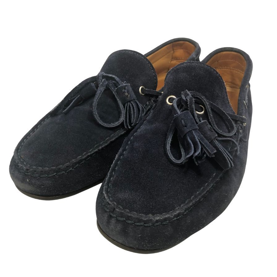 ラルフローレン ドライビングシューズ スエード スリッポン タッセル ネイビー サイズUK7.5E RALPH LAUREN 約26.0cm【AFD14】