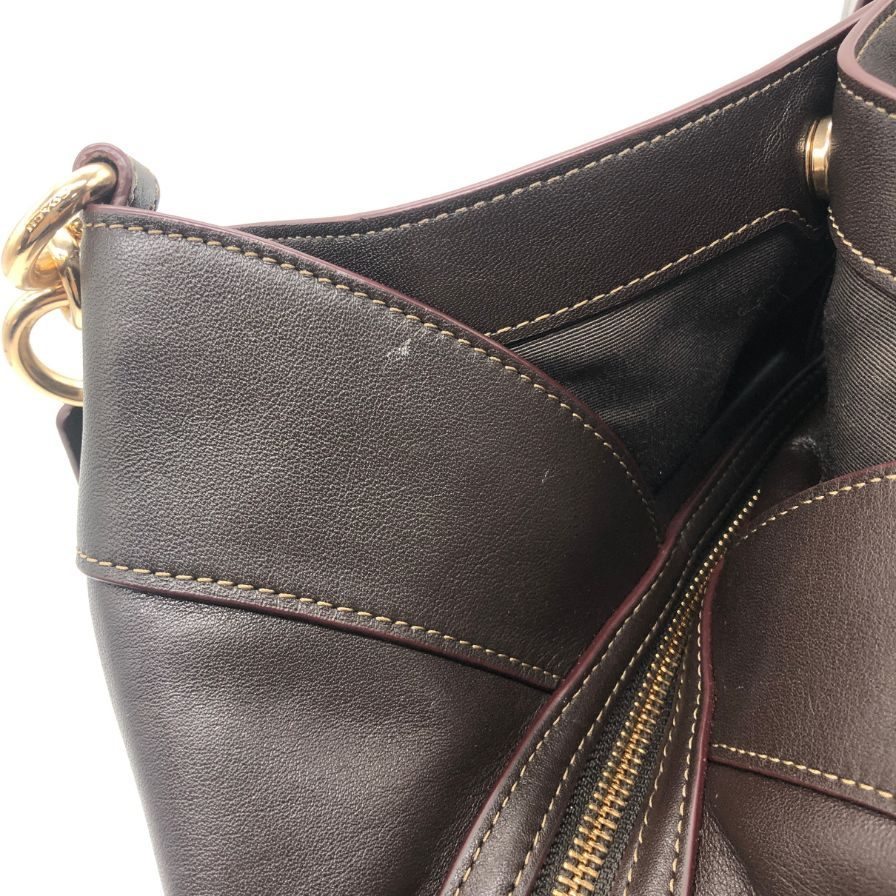コーチ シグネチャー キャンバス×レザー ハンドバッグ トートバッグ  ゴールド金具 F57612 COACH【AFE10】