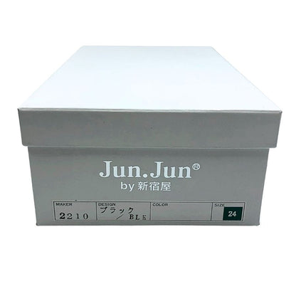 ジュンジュンバイ新宿屋 スニーカー 2210 レザー ブラック 切替 レディース サイズ24 Jun.Jun by shinjukuya 約24.0cm【7-9】