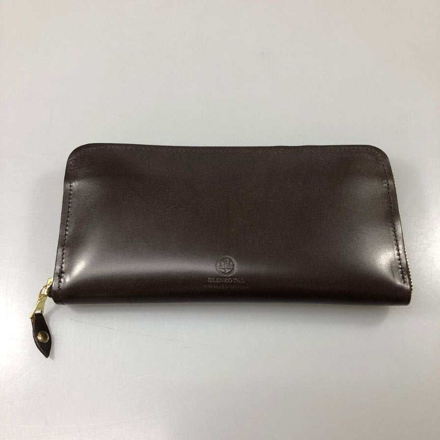 グレンロイヤル 長財布 ラウンドジップ ブライドルレザー ダークブラウン GLENROYAL【AFI1】