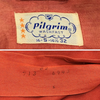 中古◆ピルグリム 50-60S ロングスリーブシャツ ブラウン系 メンズ サイズ14.5 Pilgrim 【AFB5】