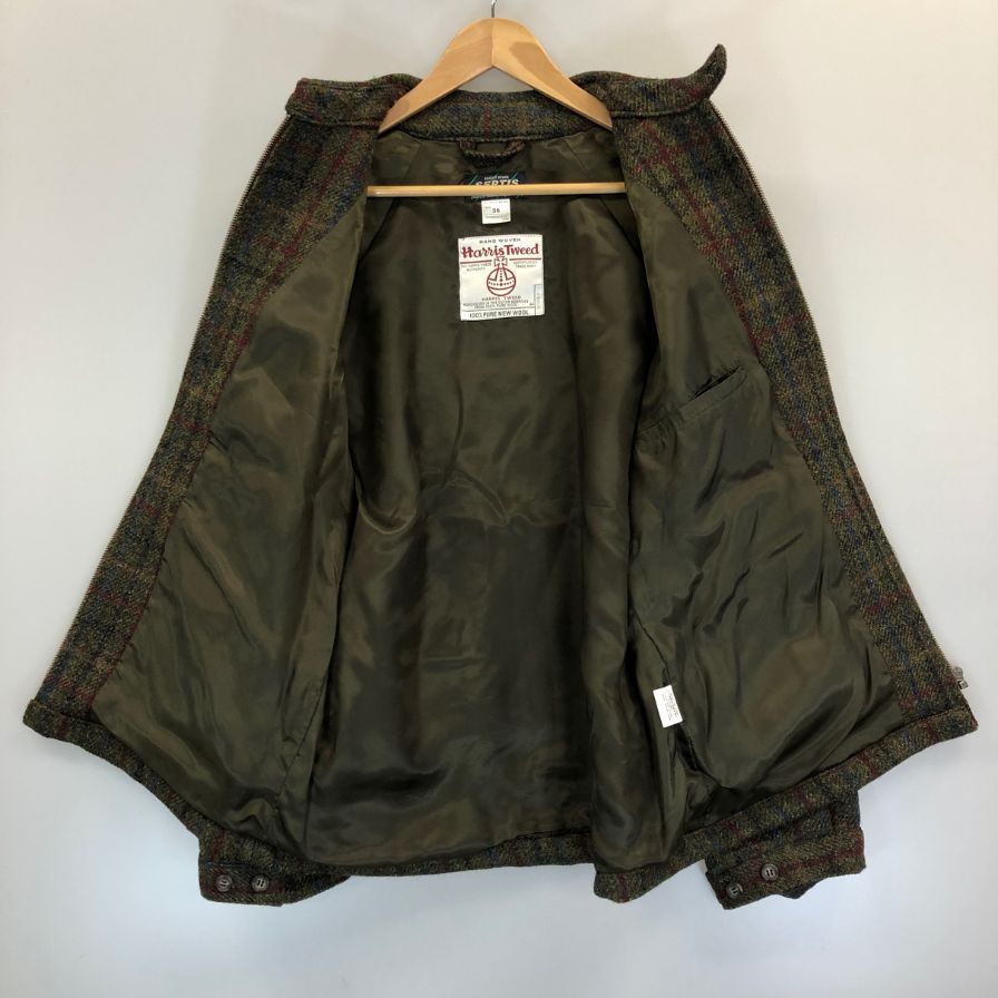 美品◆セプティズ トラッカーズ ジャケット ハリスツイード生地 メンズ サイズ36 ネイビー SEPTIS HARRIS TWEED 【AFA4】