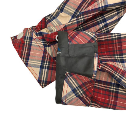 中古◆ヴィズヴィム ビズビム PFD ジャケット コットン ラミネート加工 ゴアテックス チェック メンズ レッド サイズM VS0001557 visvim 【AFB52】