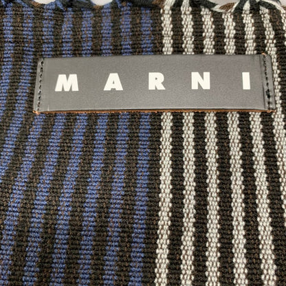 新品同様◆マルニ ハンモックバッグ 編み込み ストライプ ブラウン系 レディース MARNI【AFE12】