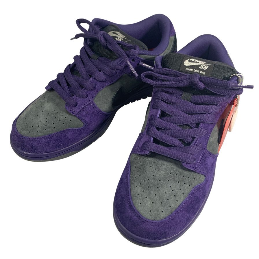 ナイキ×シュプリーム スニーカー ダンク ロー  HQ8487-500 スエード パープル×グレー サイズUS8 NIKE×Supreme 約26.0cm【AFD1】