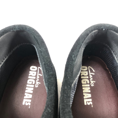 クラークス ワラビーブーツ スエード ゴアテックス メンズ ブラック UK6.5G CLARKS 約24.5cm【AFD15】