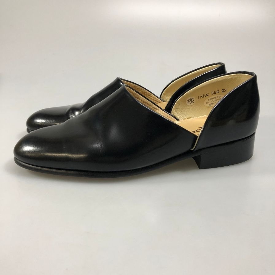 ハルタ スポックシューズ レザー スリッポン 850 ブラック サイズ23 レディース HARUTA Spock 約23.0cm【AFD15-2】