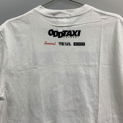 極美品◆ビームスティー Tシャツ 別注オッドタクシー スカートとPUNPEE ホワイト メンズ サイズL BEAMST ODDTAXI 【AFB1】