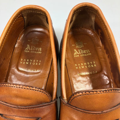 オールデン ペニーローファー カーフレザー メンズ ライトブラウン サイズ8D 99266 Alden 約26.0cm【AFD15】