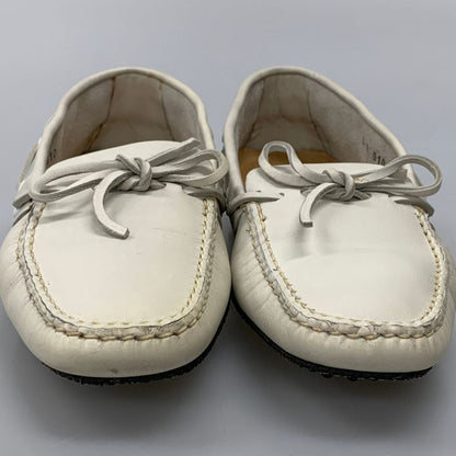 カーシュー ドライビングシューズ レザー ホワイト サイズ41 Car Shoe 約26.0cm【AFD13】