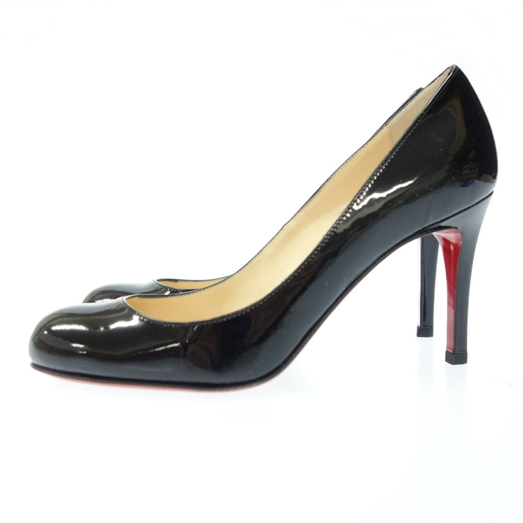 状况非常好◆Christian Louboutin 高跟鞋漆皮女士黑色 尺寸 35 Christian Louboutin [AFD9] 