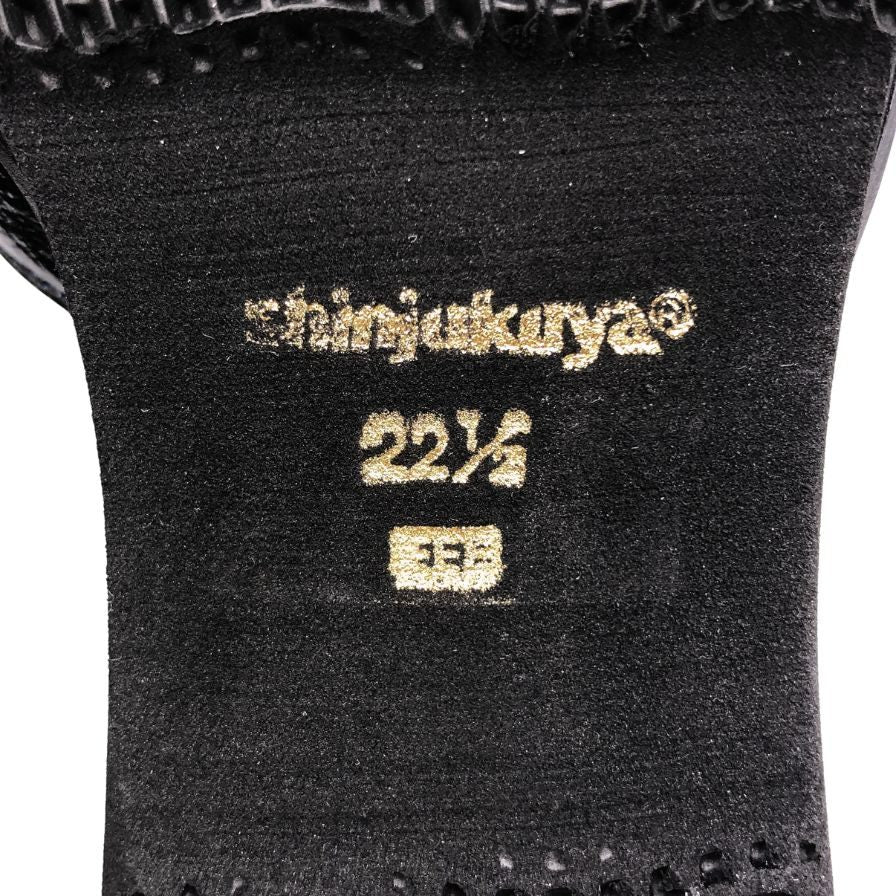 新宿屋 レザーパンプス リザード 2040-405 ブラック 22.5㎝ レディース shinjukuya 約22.5cm【7-19】
