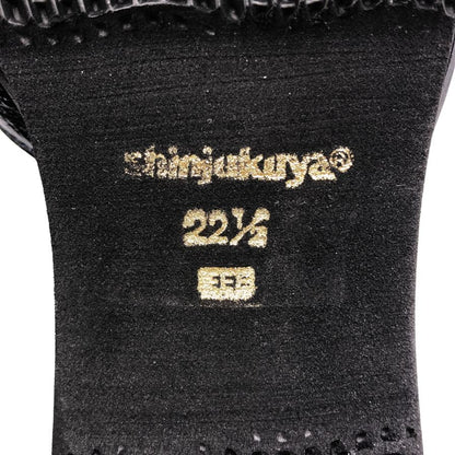 新宿屋 レザーパンプス リザード 2040-405 ブラック 22.5㎝ レディース shinjukuya 約22.5cm【7-19】